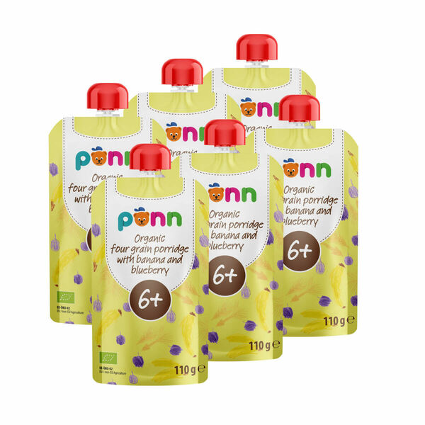 SALVEST Põnn BIO Banán s borůvkou a obilnými vločkami 6x110 g porovnat ceny