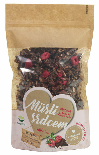 Topnatur Müsli srdcem Malina&Belgická čokoláda 250g porovnat ceny