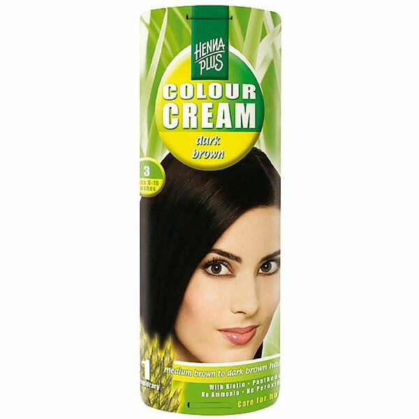 HENNA PLUS Přírodní barva na vlasy krémová TMAVĚ HNÉDÁ 3 60 ml porovnat ceny