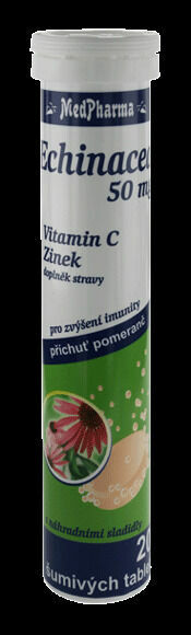 MedPharma Echinacea 50mg+Vitamin C+Zinek 20 šumivých tablet porovnat ceny