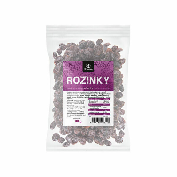Allnature Rozinky 100g porovnat ceny