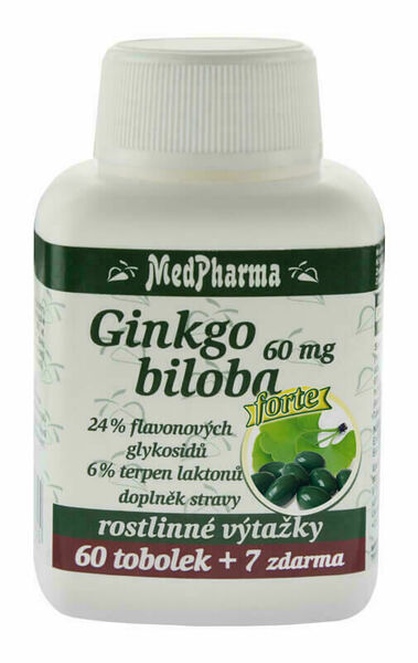 MedPharma Ginkgo biloba 60mg Forte 67 tobolek porovnat ceny