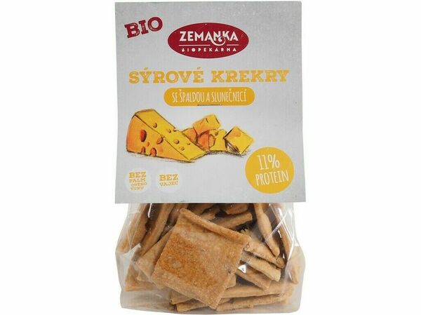 Biopekárna Zemanka Krekry se sýrem a slunečnicí BIO 100g porovnat ceny