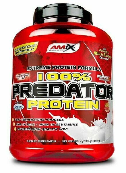 Amix 100% Predator protein, jahoda, 2000g porovnat ceny