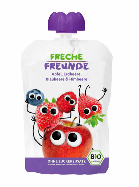 Freche Freunde BIO Kapsička jablko jahoda borůvka a malina 6x100 g porovnat ceny