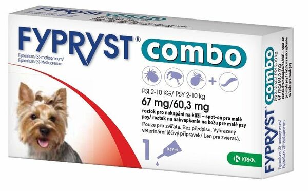 FYPRYST combo 1x0.67ml spot-on pro psy 2-10kg porovnat ceny