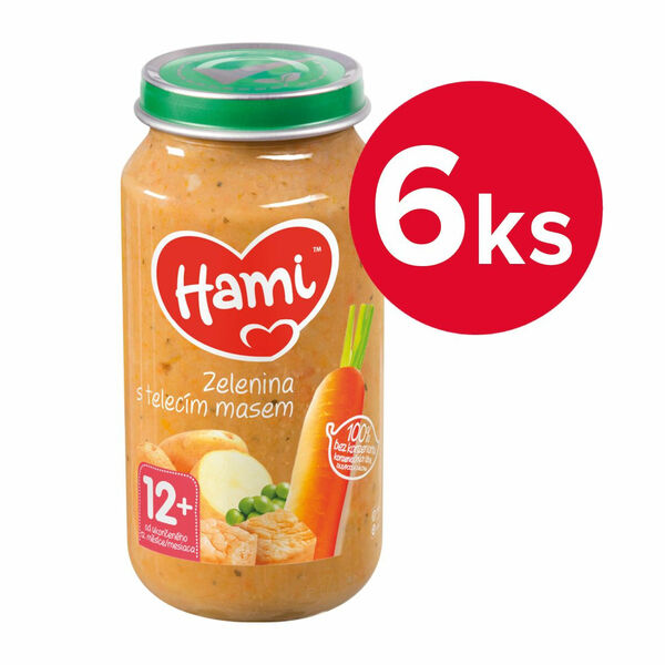 Hami Zelenina s telecím masem 12m+ 6x250 g porovnat ceny