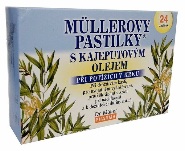 Dr.Muller  Müllerovy pastilky s kajeputovým olejem 24ks porovnat ceny