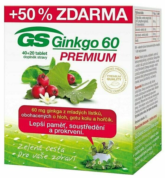GS Ginkgo 60 Premium 40+20 tablet porovnat ceny