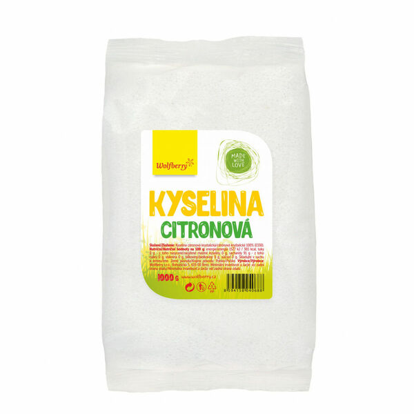 WOLFBERRY Kyselina citronová sáček 1000 g porovnat ceny