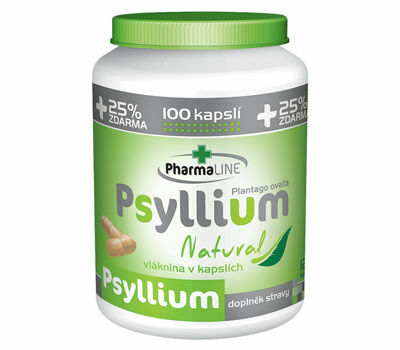 PharmaLINE  Psyllium Natural - orální tobolky 100 + 25 % zdarma porovnat ceny