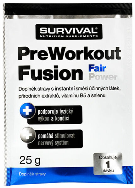 Survival Nutrition PreWorkout Fusion Fair Power citronové mojito 25g porovnat ceny