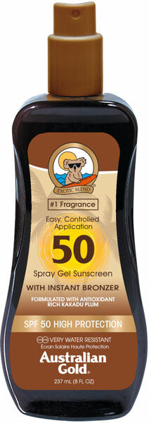 Australian Gold Spray Gel + Bronzer SPF50 237ml porovnat ceny