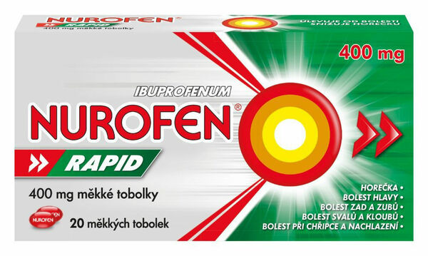 Nurofen Rapid 400mg 20 měkkých kapslí porovnat ceny