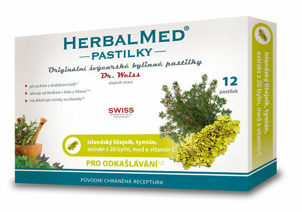 HerbalMed Dr.Weiss Islandský lišejník-tymián 12 pastilek porovnat ceny