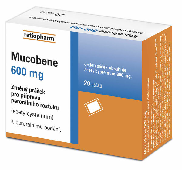 Mucobene 600mg 20 sáčků porovnat ceny