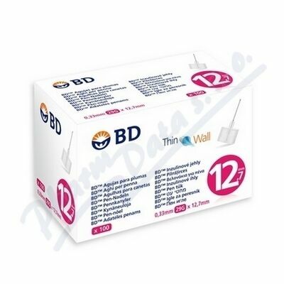 BD INZULÍNOVÉ JEHLY K JEDNORÁZOVÉMU POUŽITÍ BD JEHLIČKY K INZULÍNOVÝM PERŮM 12,7MM, 29G - TENK porovnat ceny