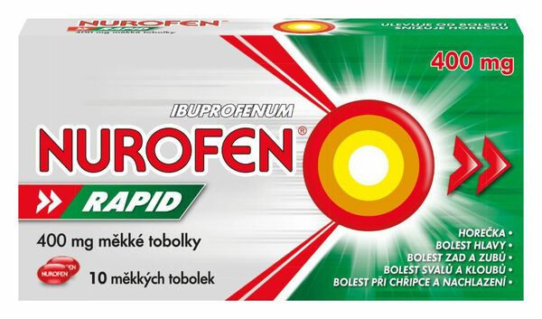 Nurofen Rapid 400mg 10 měkkých kapslí porovnat ceny