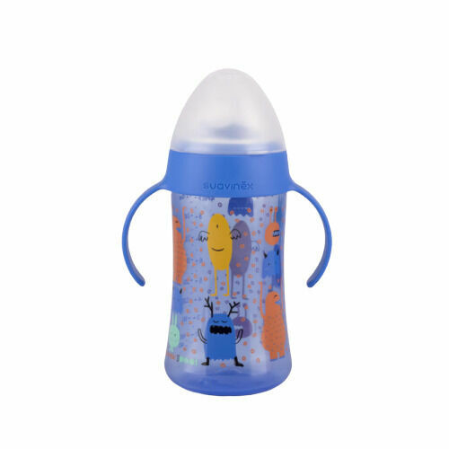 SUAVINEX Láhev Booo druhá s oušky 270 ml - modrá porovnat ceny