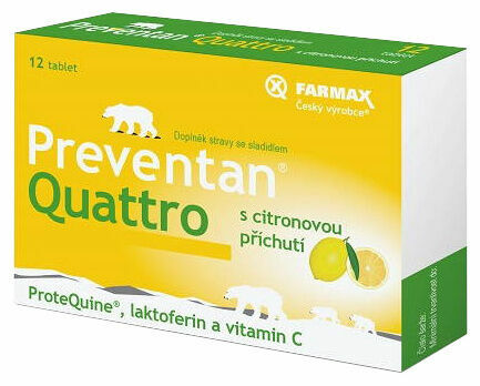 Preventan Quattro s citronovou příchutí 12 tablet porovnat ceny