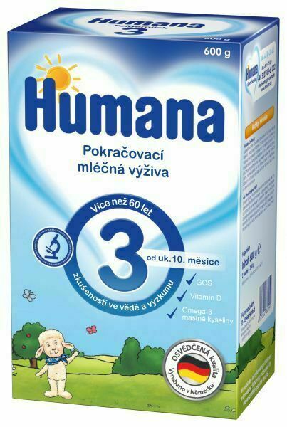 Humana 3 pokračovací výživa 600g porovnat ceny