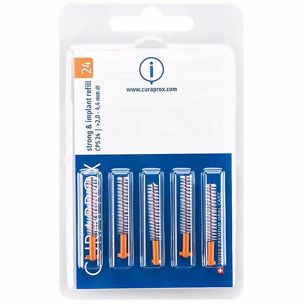 CURAPROX Náhradní mezizubní kartáčky na čištění implantátů Strong & Implant Oranžová (Refill) 28 CPS 24 5 ks porovnat ceny