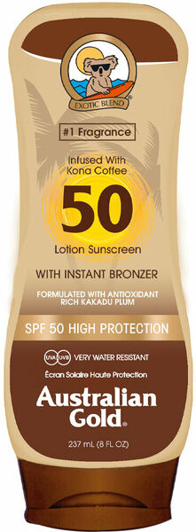 Australian Gold Lotion + Bronzer SPF50 237ml porovnat ceny