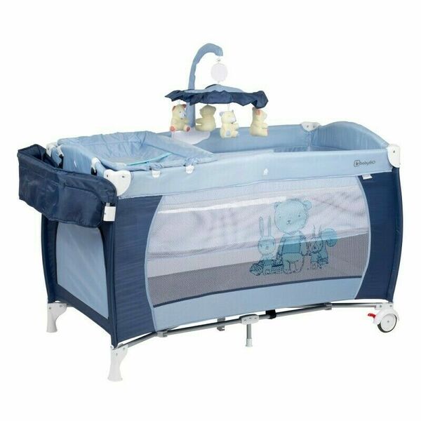 BabyGo postýlka Sleeper DeLuxe Blue porovnat ceny