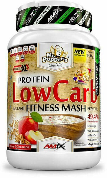AMIX Mr. Popper´s Low Carb Mash, Jablko-skořice, 600g porovnat ceny