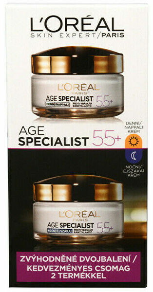 Dermo Expertise  L´Oréal Paris Age Specialist 55+ denní a noční krém proti stárnutí pleti duopack porovnat ceny