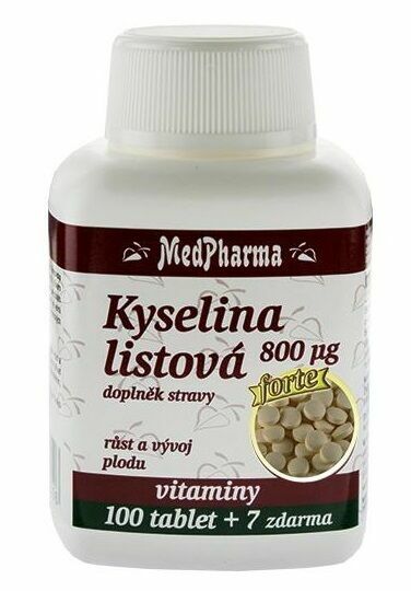 MedPharma Kyselina listová 800μg 107 tablet porovnat ceny