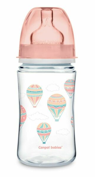 Canpol babies Láhev se širokým hrdlem V OBLACÍCH 240 ml růžová porovnat ceny