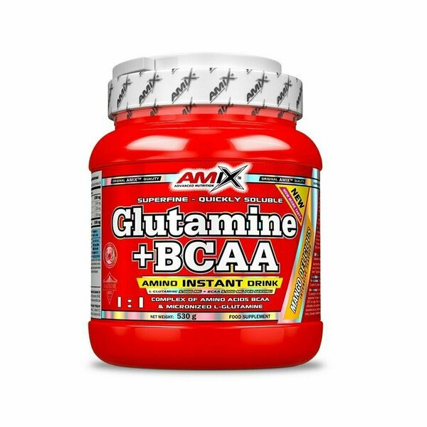 AMIX L-Glutamine + BCAA - powder, Pomeranč, 530g porovnat ceny