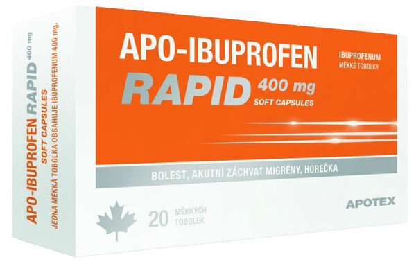 Apo-Ibuprofen Rapid 400mg perorální orální tobolky měkké 20x400mg porovnat ceny