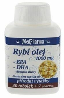 MedPharma Rybí olej 1000mg+EPA+DHA 37 tobolek porovnat ceny