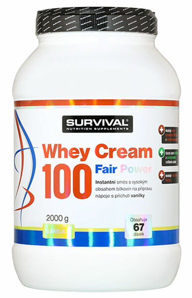 Survival Nutrition Whey Cream 100 Fair Power vanilka 2000 g porovnat ceny
