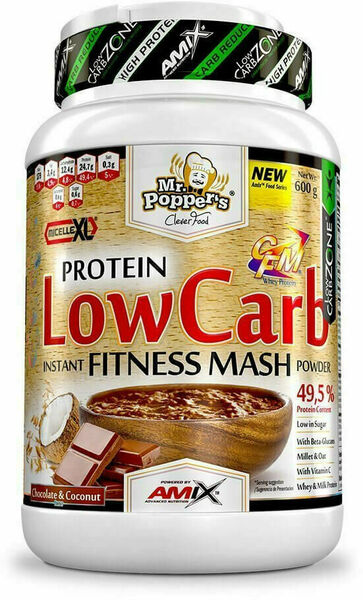 AMIX Mr. Popper´s Low Carb Mash, Čokoláda-kokos, 600g porovnat ceny