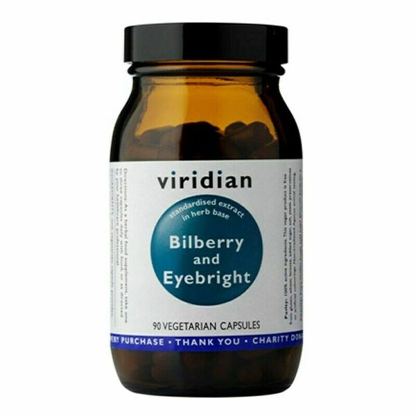 Viridian Bilberry and Eyebright 90 kapslí (Borůvka a Světlík lékařský pro kondici zraku) porovnat ceny