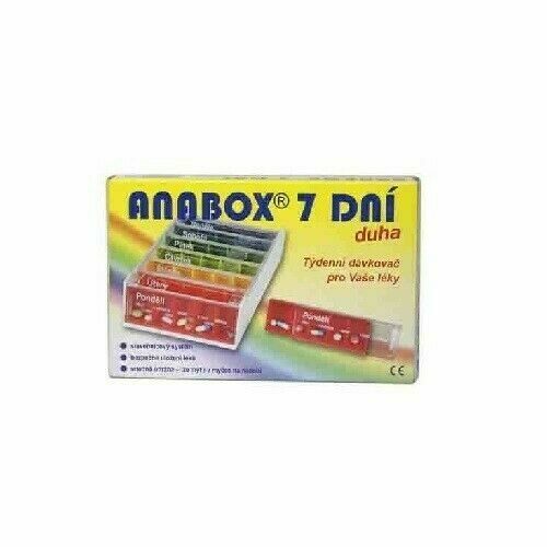 Dávkovač na léky ANABOX 7 dní duha porovnat ceny