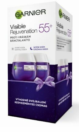 Garnier Visible Rejuvenation 55+ denní a noční krém proti stárnutí pleti duopack porovnat ceny