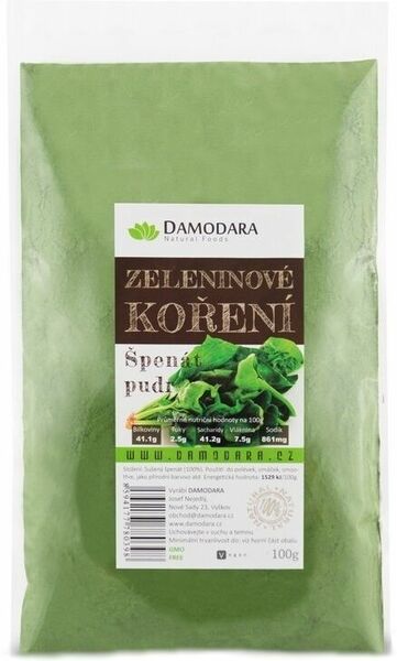 Damodara Špenát pudr 100g porovnat ceny