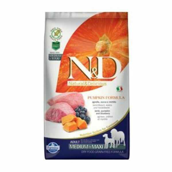 N&D GF Pumpkin DOG Adult M/L Lamb & Blueberry 2,5 kg porovnat ceny