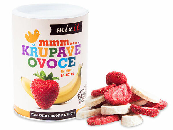 Mixit  Banán Jahoda - Křupavé ovoce 80g porovnat ceny