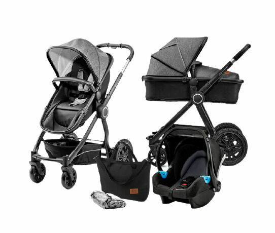Kočárek kombinovaný Veo black/grey 3v1 Kinderkraft porovnat ceny