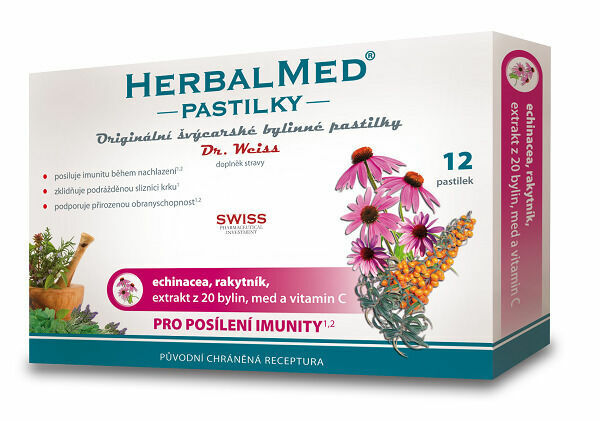 HerbalMed Dr.Weiss Echinacea-rakytník 12 pastilek porovnat ceny