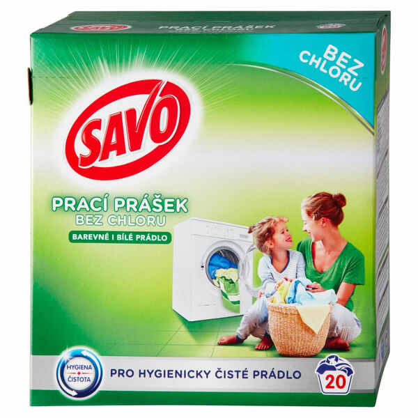 SAVO Bez chloru Universal Prací prášek 20 praních dávek porovnat ceny