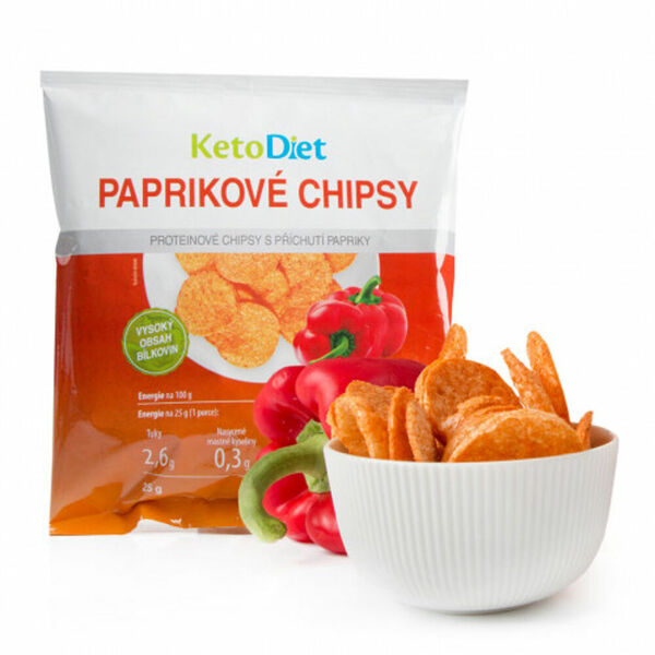 KETODIET Proteinové chipsy s příchutí papriky 25 g porovnat ceny