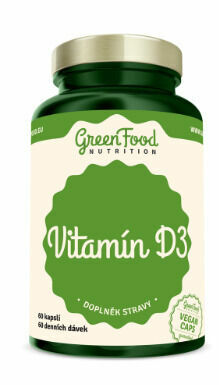 GreenFood Nutrition Vitamín D3 60cps porovnat ceny