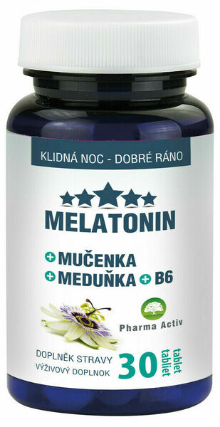 Pharma Activ Melatonin Mučenka Meduňka B6 30 tablet porovnat ceny