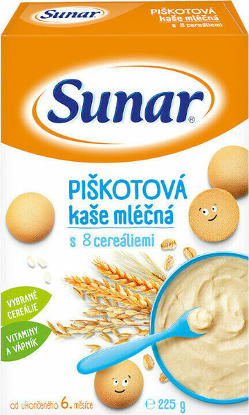 Sunárek Piškotová kašička mléčná multicereální 225g porovnat ceny